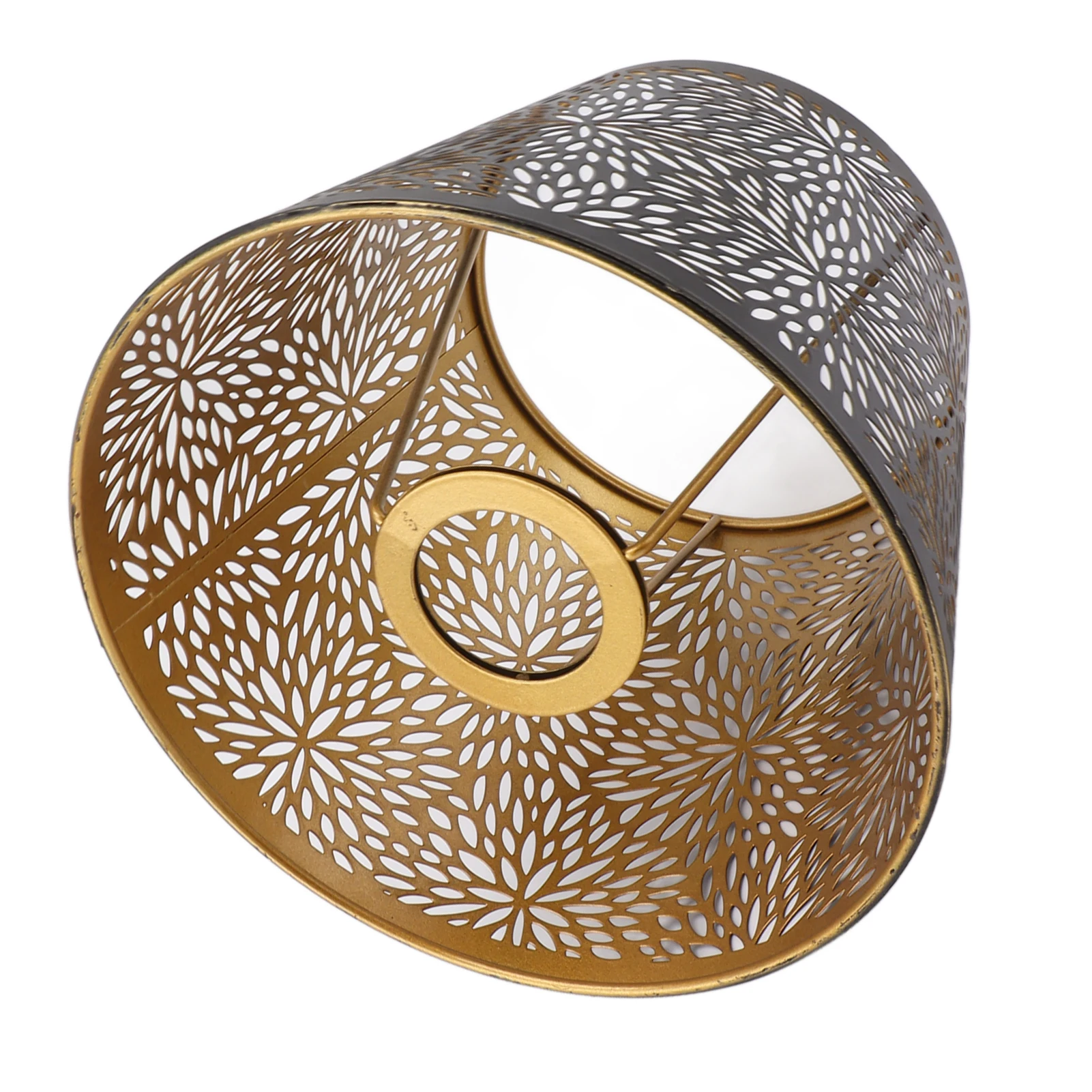 Metal Lamp Shade E26 E27 Forest Tree Style Hollow Out Iron Lampshade Cover with Inner Gold Pattern for Table Wall Ceiling Lamp lamp shade