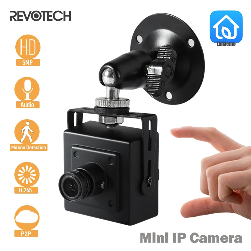 Revotech Mini Indoor Bracket IP Camera HD 5MP Security POE ONVIF P2P CCTV System Video Surveillance Cam