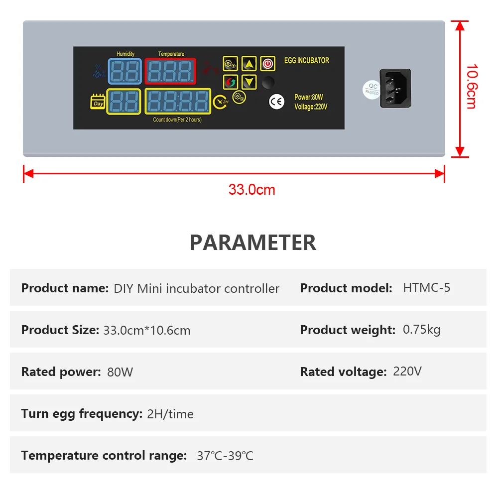 W9005 temperatur feuchtigkeit regler inkubator multifunktion automatische  eier controller AC110-220V/dc 12v thermostat inkubation