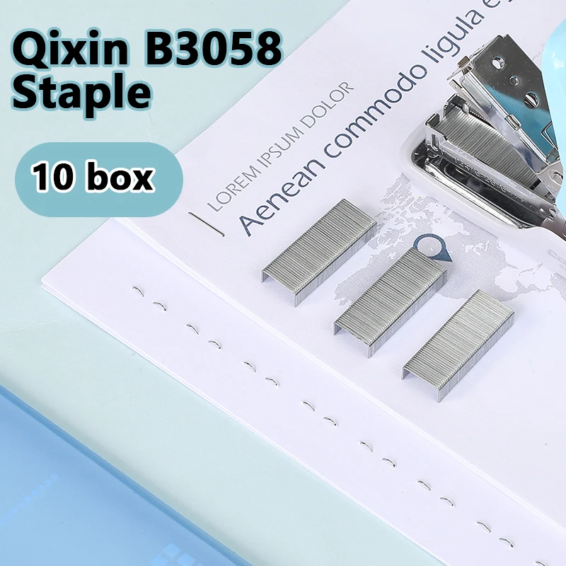 24/6 Comix Neutral Stainless Steel Staples, Strong Penetration Staples, Office Financial Stationery Supplies 10 Box Staples
