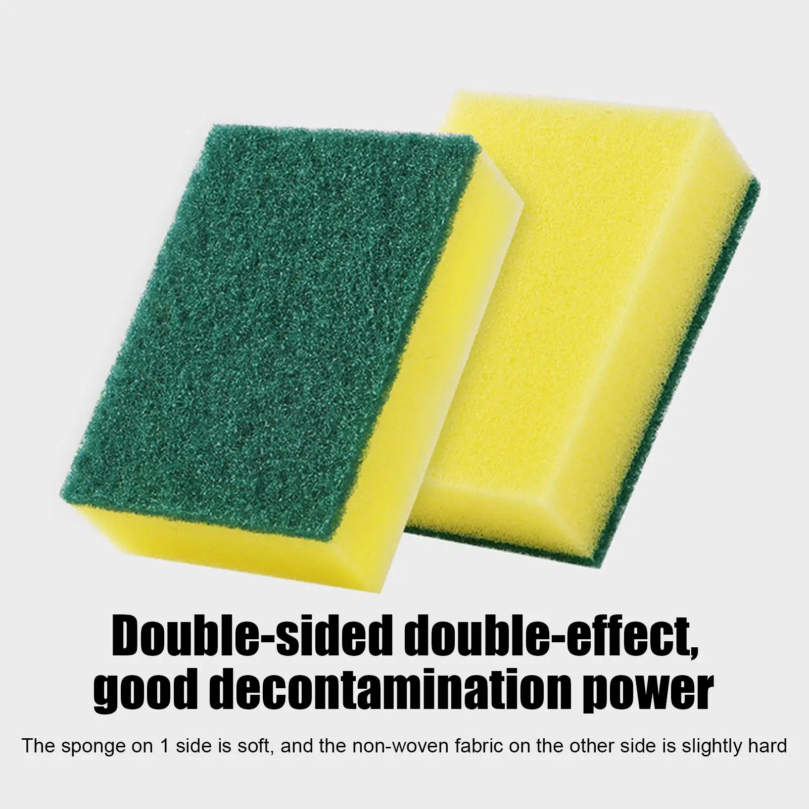 Sponges for Dishes Household Scrubbing Sponges for Kitchen Reusable Scrubber Brush Pads Cleaning Supplies for Pots Pans Cookware