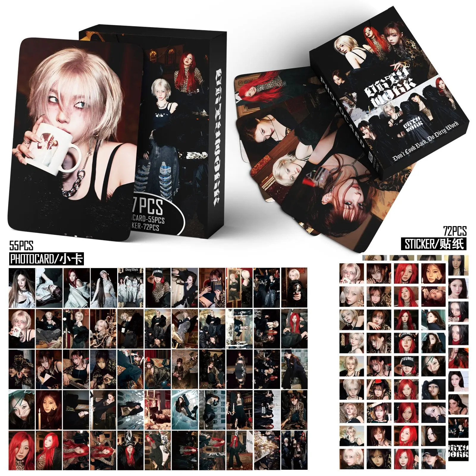 127pcs AESPA DIRTY WORK KARINA WINTER Photocards Stickers Set