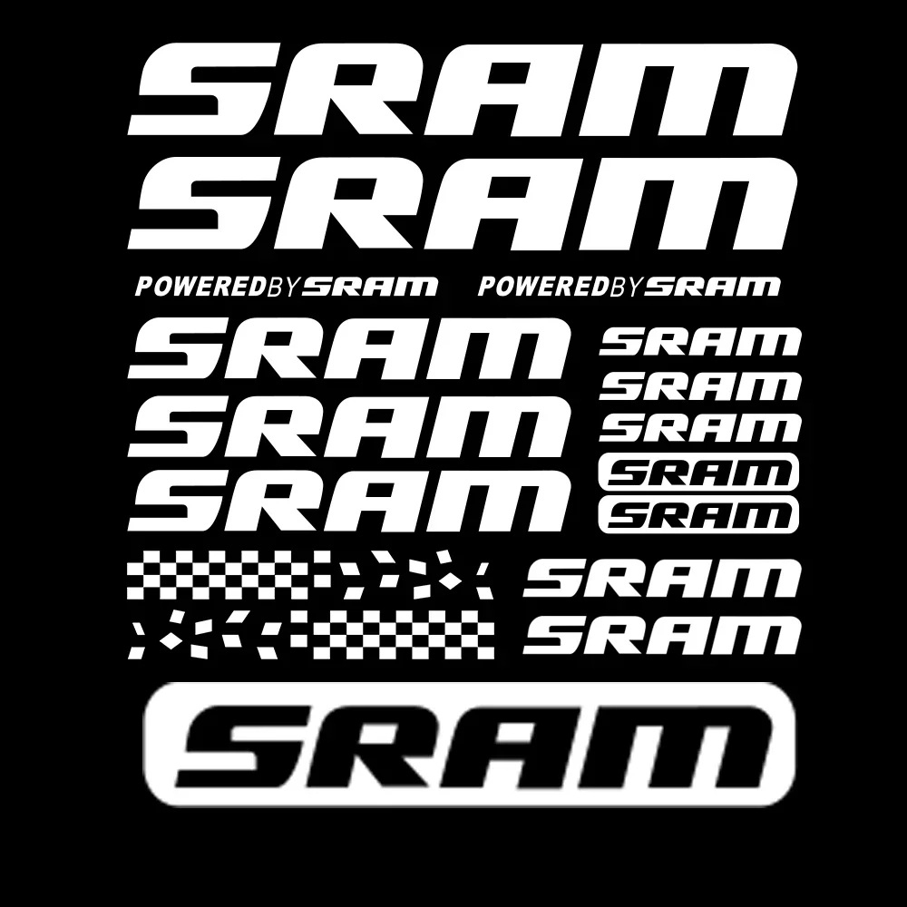 Car Stickers Compatible for SRAM Vinyl Decal Stickers Sheet Bike Frame Cycle Cycling Bicycle Mtb,35CM