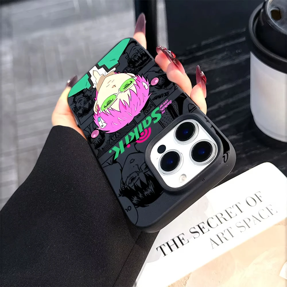 Luxury Shockproof Silicone Anime Phone Case – Saiki K. Kusuo Design