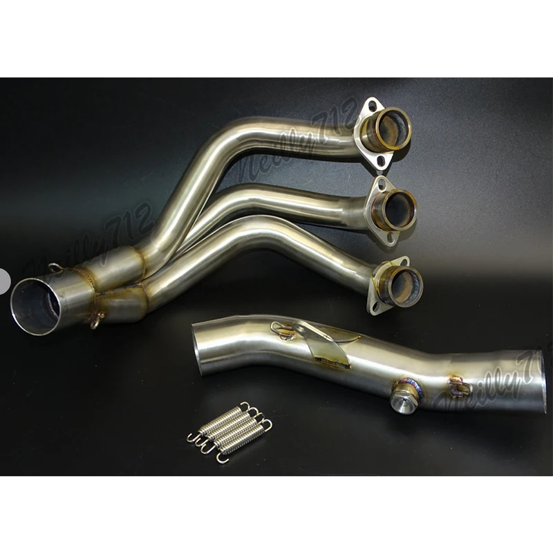 Motorbike Middle Exhaust Header Pipe Tube Manifold For Yamaha Mt09 Fz