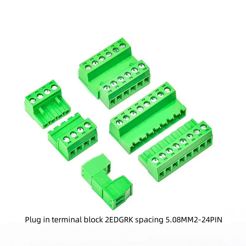 5.08mm Header Socket PlUG-IN Terminal Blocks Screw Type PCB Male Connectors 2P -24P,wire connectors