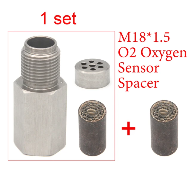 M18*1.5 O2 Oxygen Sensor Spacer CEL Eliminator Check Engine Light Mini Catalyst Simulator 304