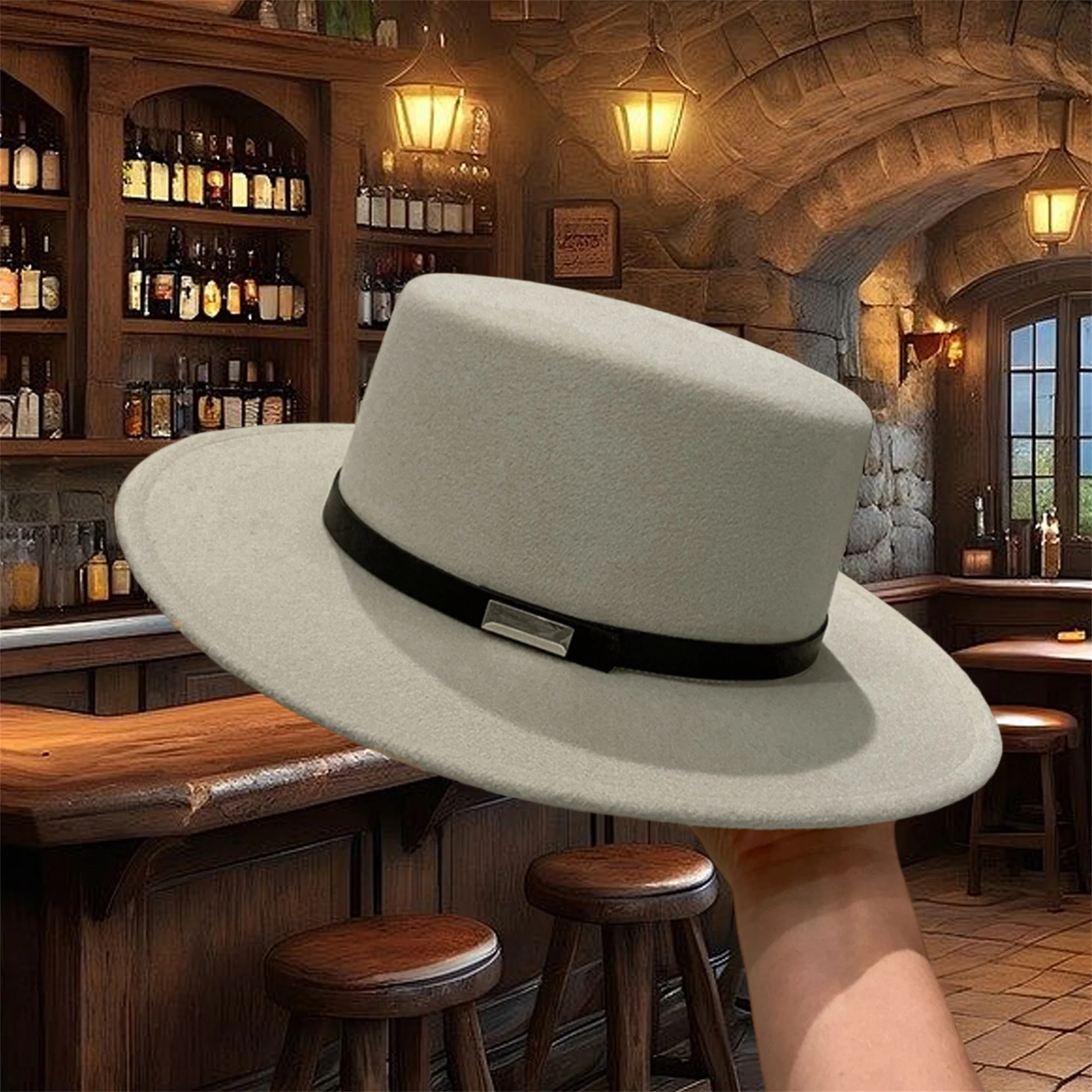 Stylish Women s Wool Fedora Hat with Belt Detail and Jazz-inspired Design for Fall and Winter Fashion Accessory