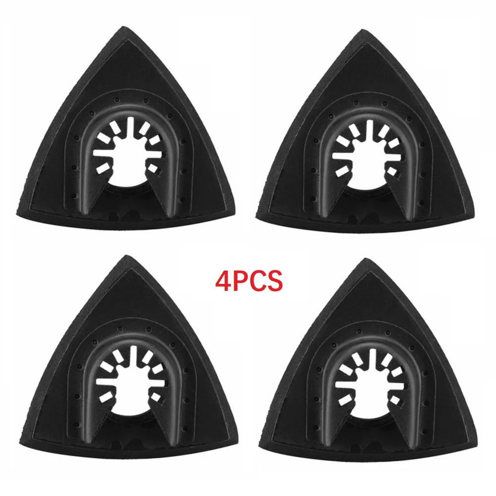 

4pcs Triangular Sanding Pad H O Ok L O O P Sandpaper Quick Release Oscillating Power Tools For Polishing Wood Metal