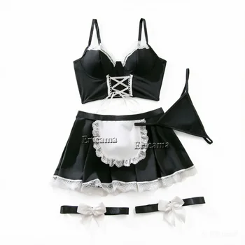 Ensemble de sous-vêtements érotiques en dentelle transparente, Lingerie Sexy, soutien-gorge et culotte, jarretelles, vêtements de nuit érotiques chauds