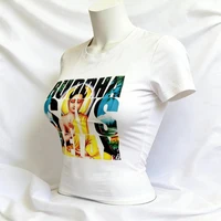 T-shirts pour filles mignonnes, hauts graphiques esthétiques, Style Y2k, vêtements pour femmes, Streetwear, impression Harajuku, T-shirts Sexy, été des années 90 3