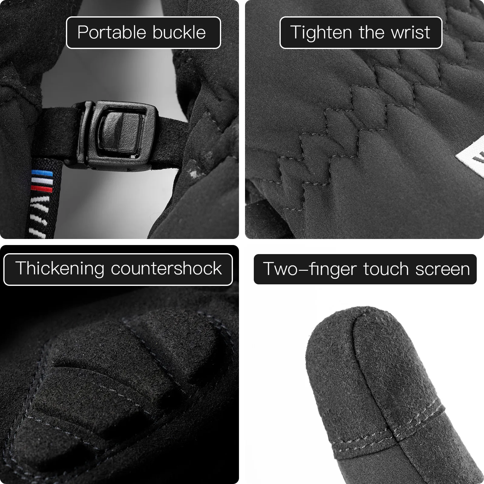 Motorcycle Handlebar Cover Winter Bike Windshield Cycling Gloves Windproof Warm Handle Thickened Gloves