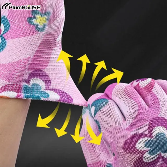 Ültetési Udvar Tisztítása Pálma Bevonatú Virágkesztyűs Nők Nem Csúszás Kesztyű Háztartási Munkavédő - Image 5