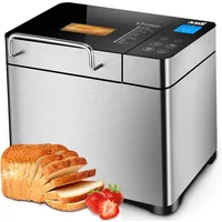 KBS Pro Stainless Steel Bread Machine, 2LB 17-in-1 Programmable XL Bread Maker with Fruit Nut Dispenser 1