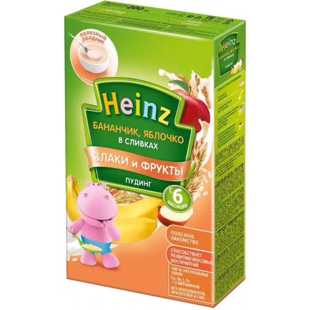 Heinz Пудинг Бананчик яблоко в сливках с 6 мес. 200 г |
