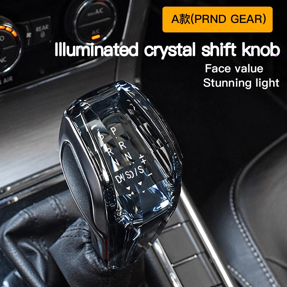 Led Colorful Luminous Gear Shift Knob Crystal Automatic Transmission