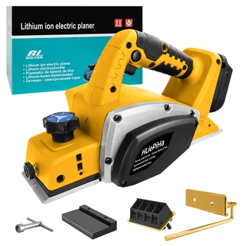 Brushless Electric Planer 15000RPM Cordless Power Planer DIY Furniture Cutting Woodworking Tool for Dewalt 20V Battery