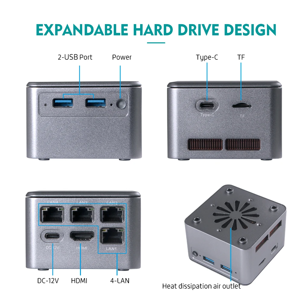 ũž ̴ PC C-BOX-M1, 4 Lan ,HD,USB Ʈ, CPU μ, 11  罺 ũ N5105, N6005