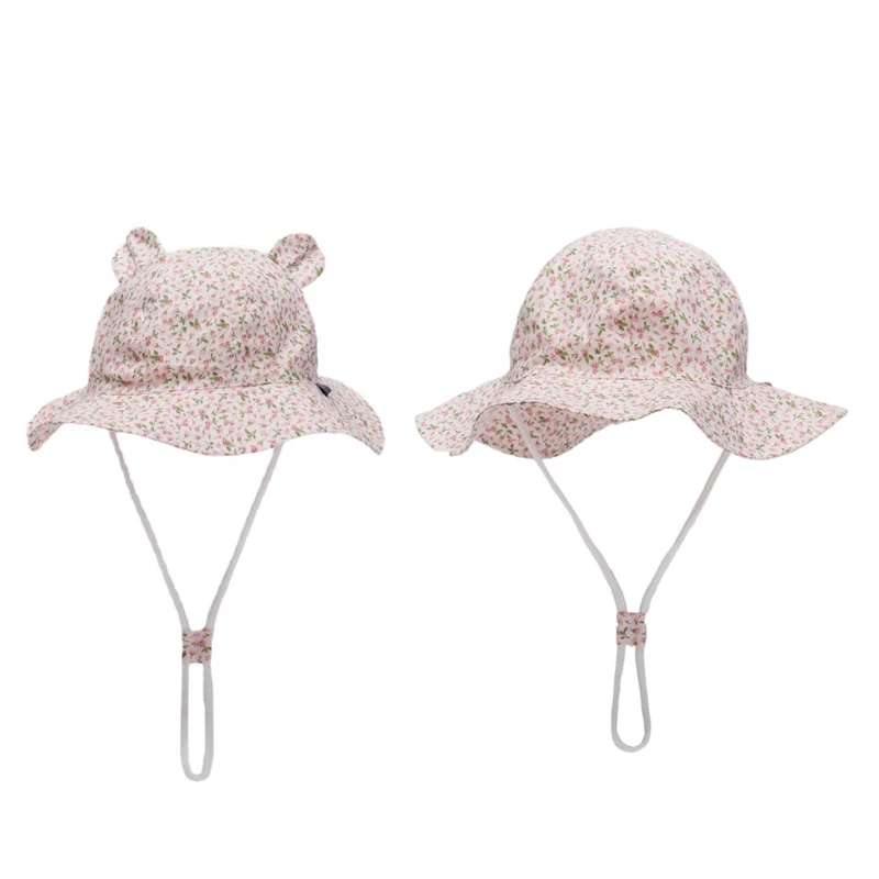 

Хлопковая детская кепка-ведро, детская милая рыбацкая шляпа для мальчиков и девочек с широкими полями, Прямая поставка