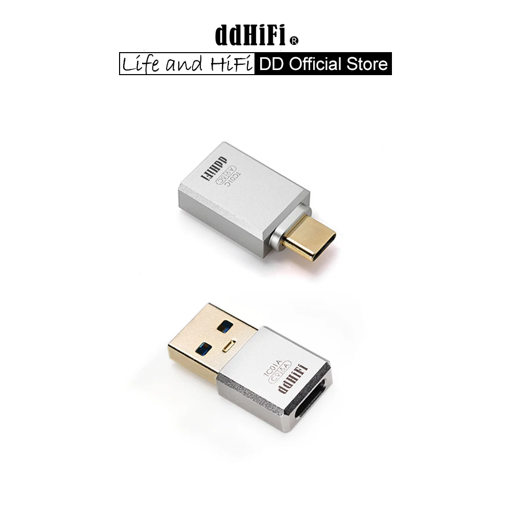 DD ddHiFi TC01A and TC01C HiFi Quality USB-A to USB-C Adapter Converter Compatible Phone Computer PC Tablet More