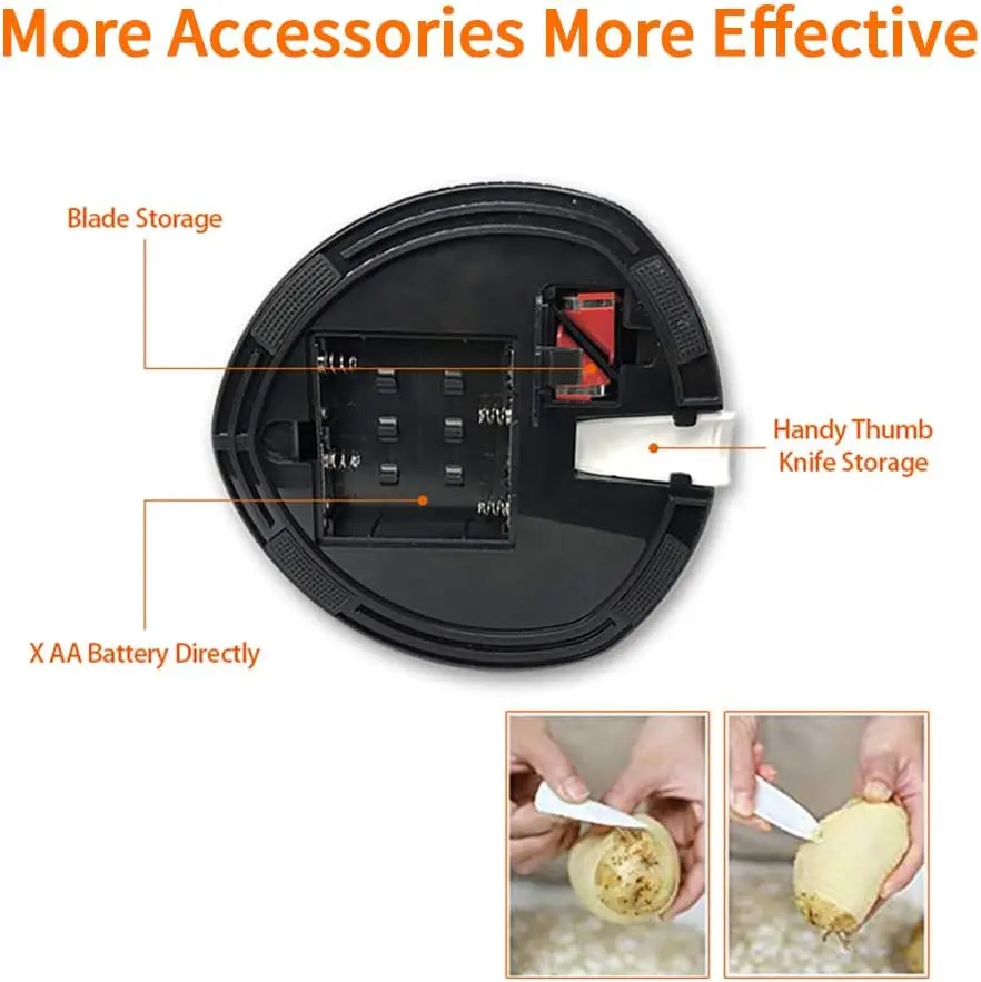 Electric Potato Peeler Multifunctional Fruit Peeler Adapter Spare Blades Kitchen Automatic Rotating Peeling Tool electric potato peeler