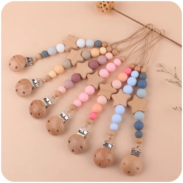 Baby Silicone Pacifier Clips Chain Nipple Bracket Holder