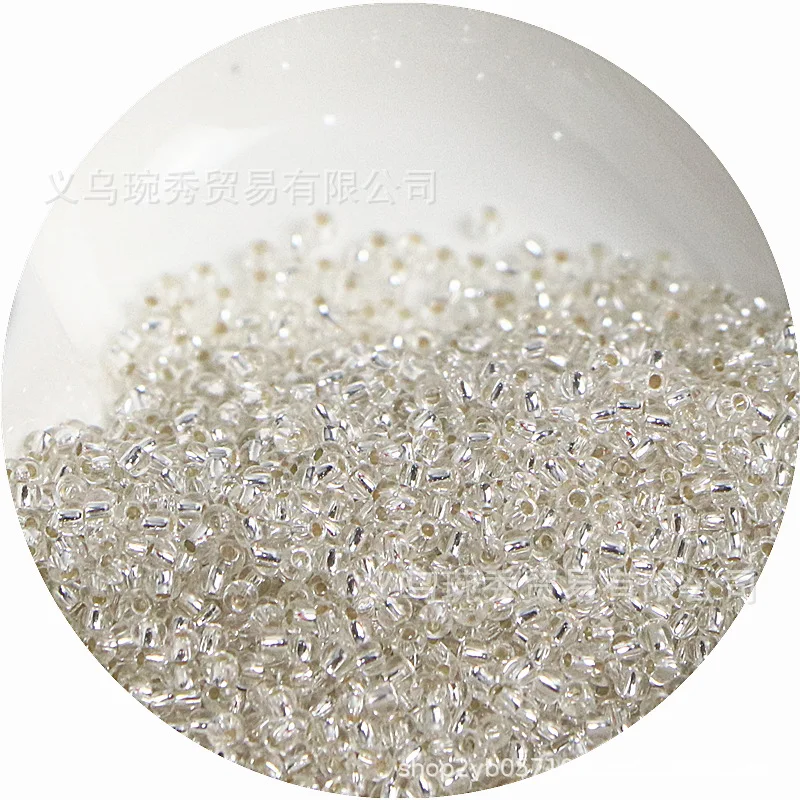 Filled Silver Glass Rice Beads for Handmade DIY Jewelry Accessories