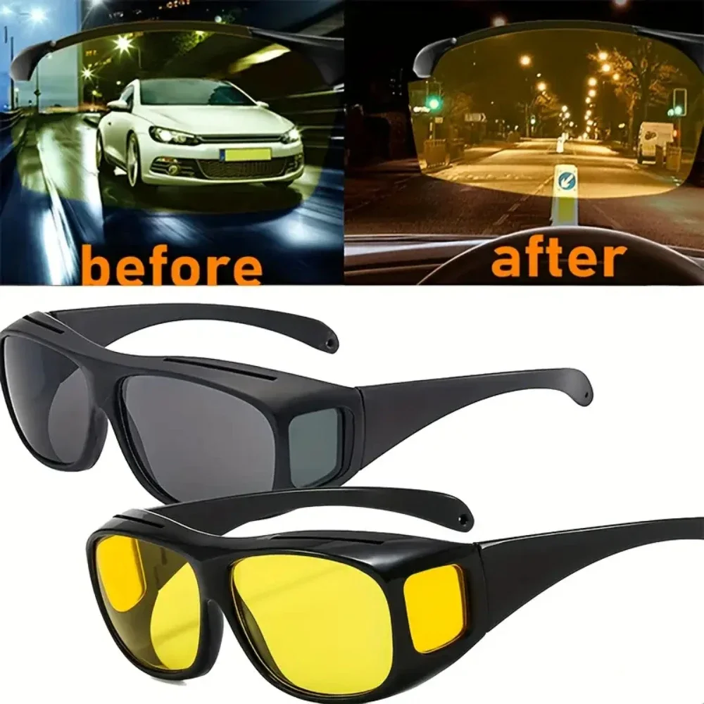 Night Vision Sunglasses Driving Glasses Night Vision Sunglasses Car Night Driving Glasses Driver Goggles Unisex Sun Glasses UV Protection Sunglasses Eyewear Gift
