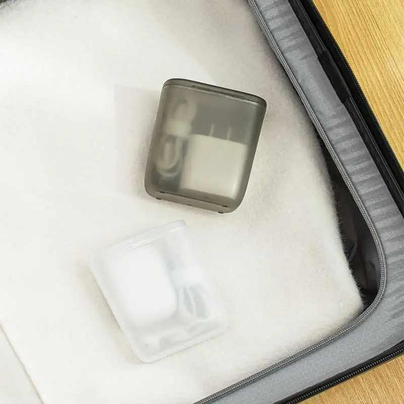Dustproof PP Cable Storage Box for Phone Charger and USB Cables