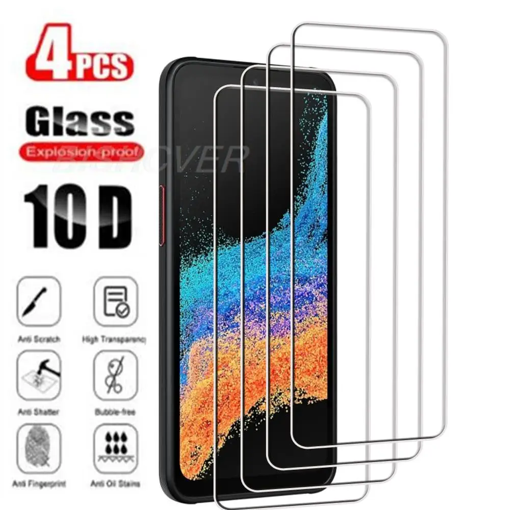 

4Pcs Tempered Glass FOR Samsung Galaxy Xcover6 Pro 6.6" Xcover 6 6Pro 2 Pro2 Screen Protector Protective Glass Film 9H