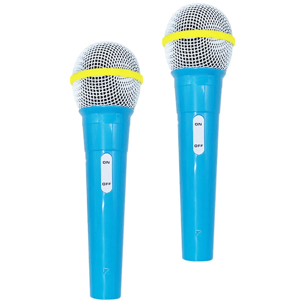 

2 Pcs Toy Microphone Kidcore Clothes Kids Playset Plastic Simulation