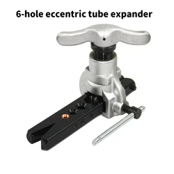 Copper Tube Expander 6-Hole Eccentric Tube Expander 45 Degree Flaring Tool For Copper Aluminum Iron And Other Pipes Flared Bell