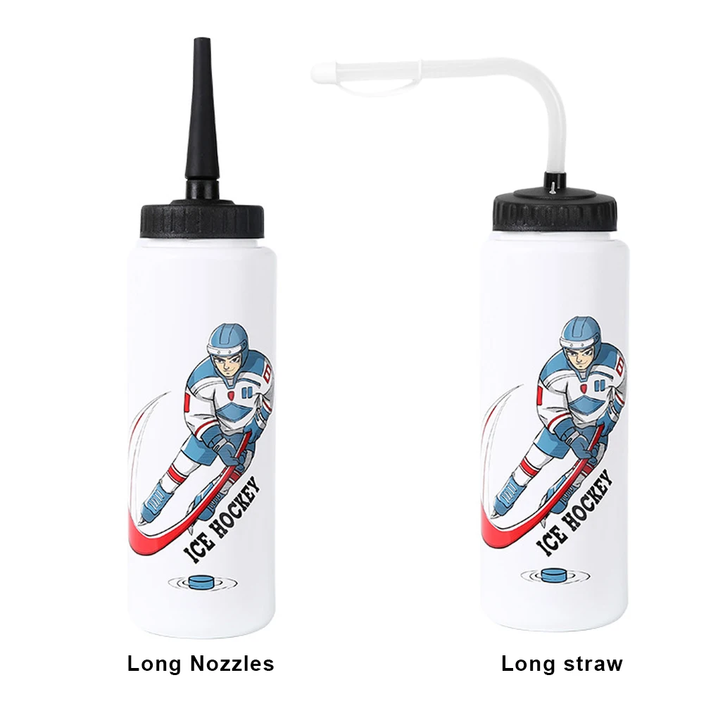 

White Squeeze Bottle With Long Straw For Cycling And Hiking No Leaks Wide Applications