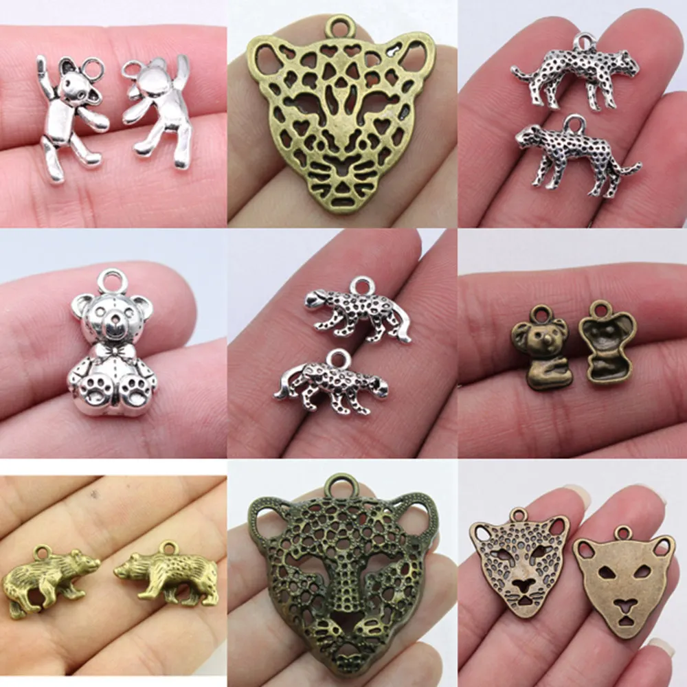 

Leopard Bear Charms Phone Pendant Diy Jewelry Making