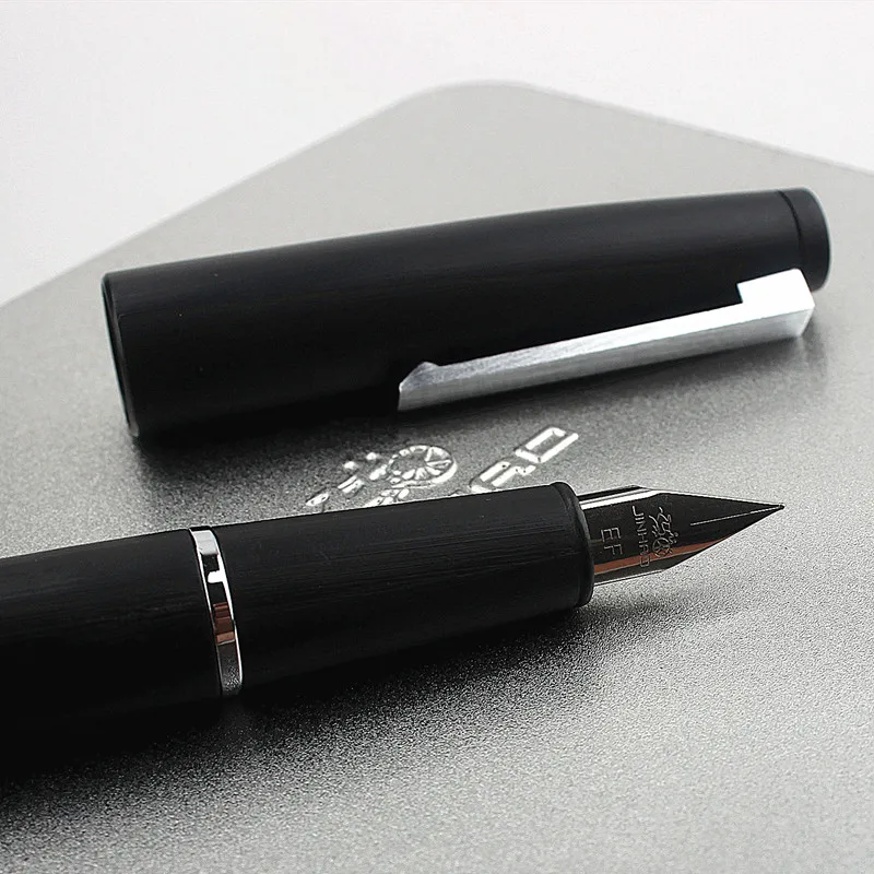 JINHAO 80 시리즈 섬유 블랙 만년필, 초미세 0.38mm 펜촉 쓰기