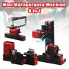 8 In 1 Mini Multipurpose Machine 12VDC 24W 2A 20000r/min Metal Wood Lathe Drilling Sanding Turning Milling Sawing Machine 6