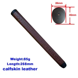 Handcrafted Genuine Leather Golf Putter Grip - Soft Comfort Material (Brown)