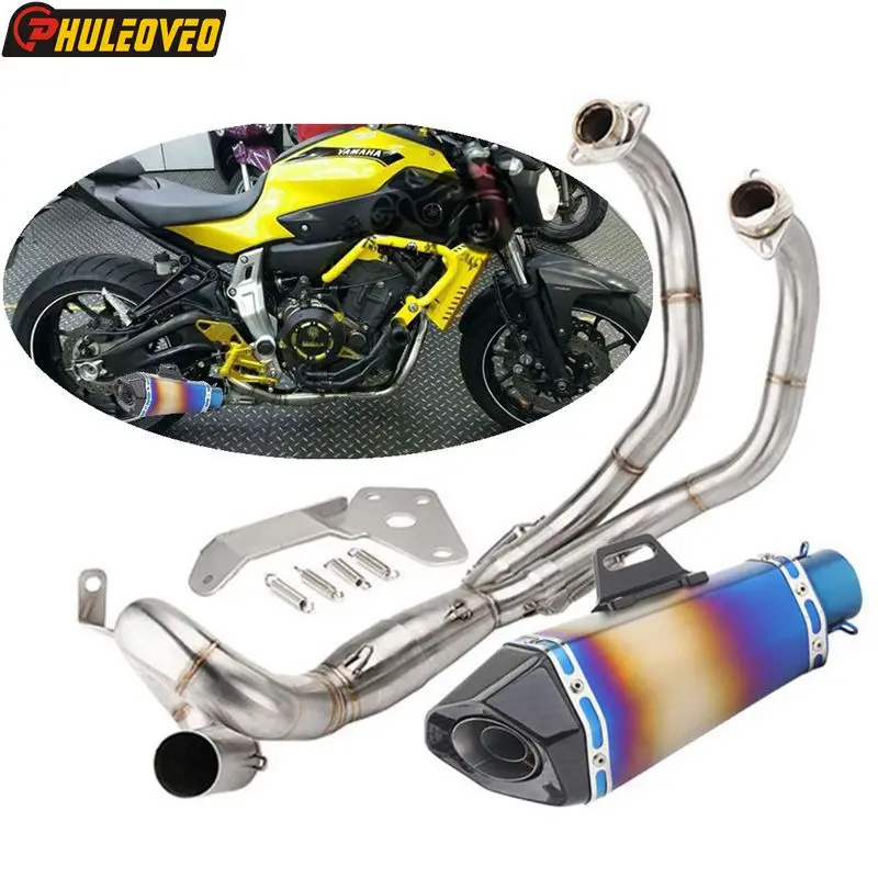 Mt07 Fz07 Xsr700 Motorcycle Exhaust System Escape Moto Full Set For