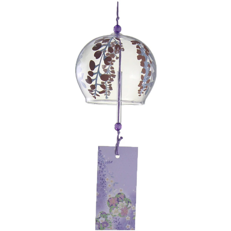 Wind Chimes Japanese Chime Bell Glass Style Bells Feng Shui Decorative Car Pendant Garden Good Luck Balcony Ornament Hanging