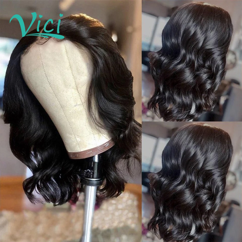 

Body Wave Short Bob Wigs Lace Front Human Hair Wigs Brazilian Lace Frontal Wigs 13x4 Lace Wigs Remy 150% Density For Black Women