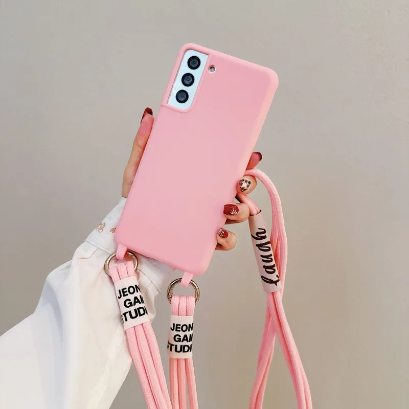 Versatile Silicone Strap Case with Crossbody & Neck Lanyard