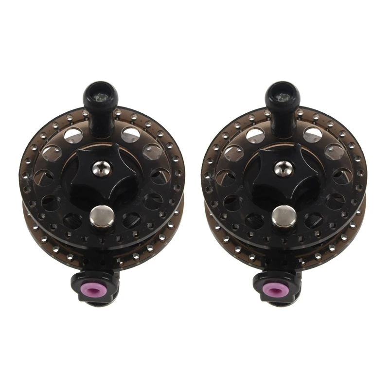 

2X Plastic Ice Fishing Reels Fly Fishing Tackle Round Wheel Fishing Accessories