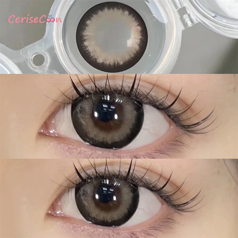 

Easycon перцовые коричневые цветные контактные линзы мягкие для глаз маленькая красота для зрачка близорукость диоптрии на год натуральные Новые