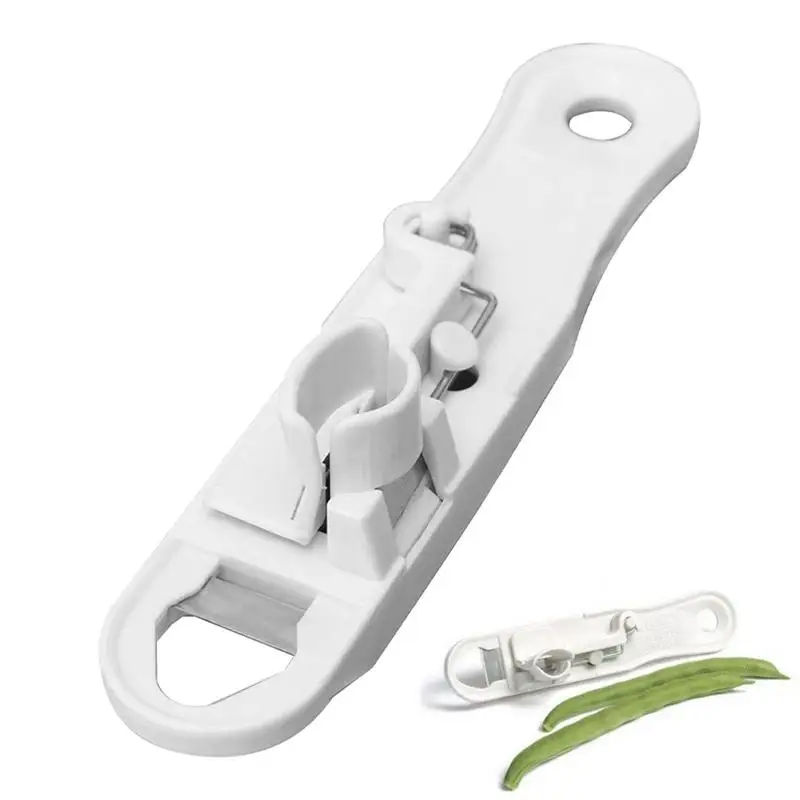 Green Bean Cutter Lightweight Bean Slicer Cutter White Kitchen Equipment Food Grade Material Remover Peeler Grater for French