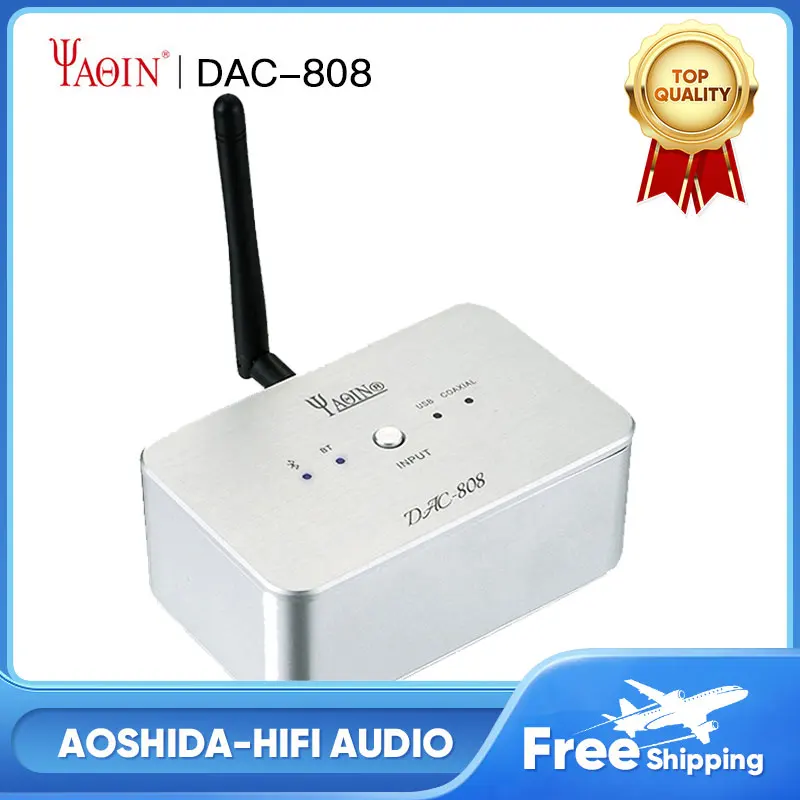 Yaqin DAC 808 5,0 Bluetooth Hi-Fi аудиоприемник CSR8675 чип Qualcomm USB Bluetooth аудиоприемник для усилителя мощности