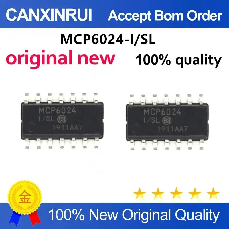 

Original New 100% quality MCP6024 MCP6024-E/SL MCP6024-I/SL SOP14 Integrated circuit IC chip