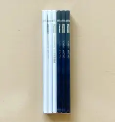 Set of 6 Black and White Oil-Based Drawing Pencils for Artists and Beginners (6 Black 6 White)