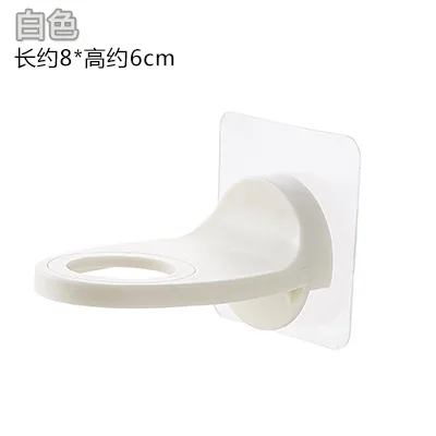 Distributeur mural gel douche savon plastique blanc, fixation sans perceuse, design moderne pour salle de bain.