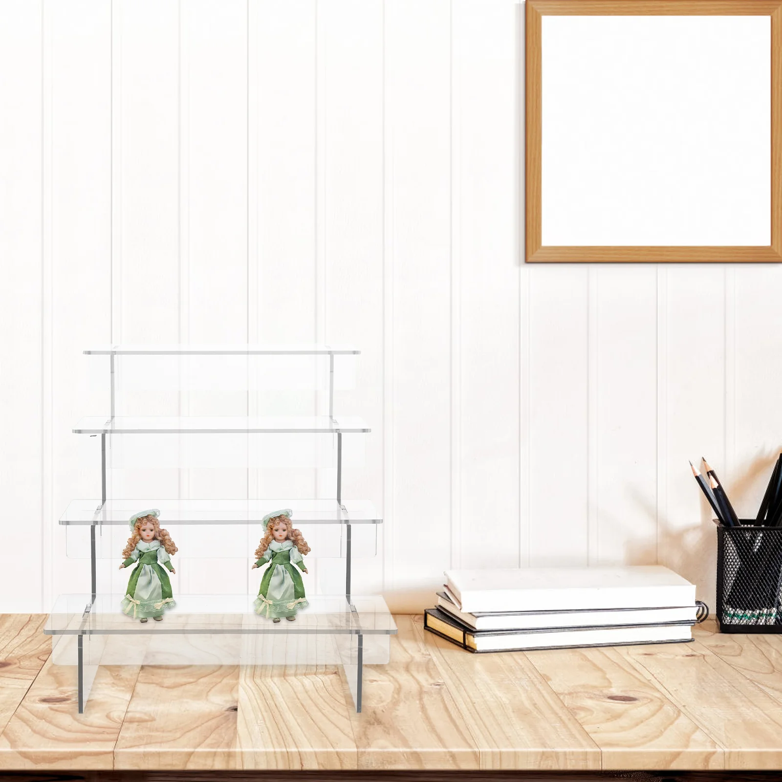

Acrylic Storage Rack Figurine Stand Holder Display Toy Figures Jewelry Perfume Organizer Shelf Show