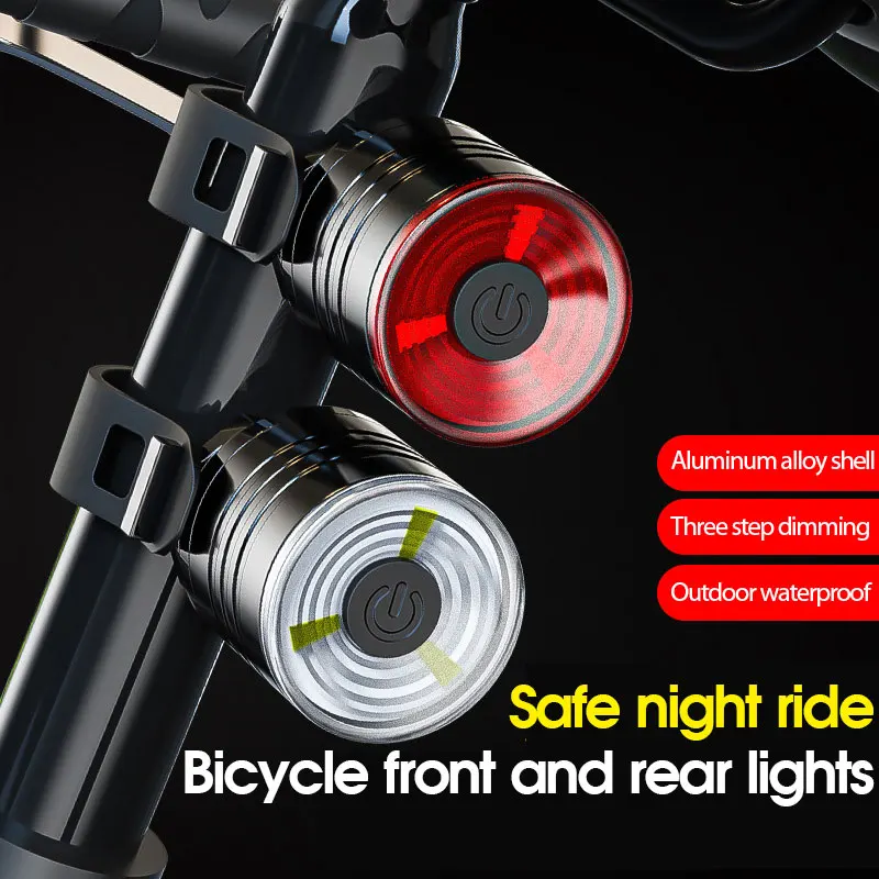 

Bike Multi Lighting Modes Bicycle Light Brake Bike Tail Lamp Waterproof LED Night Riding Warning Light With Aluminum Alloy Head
